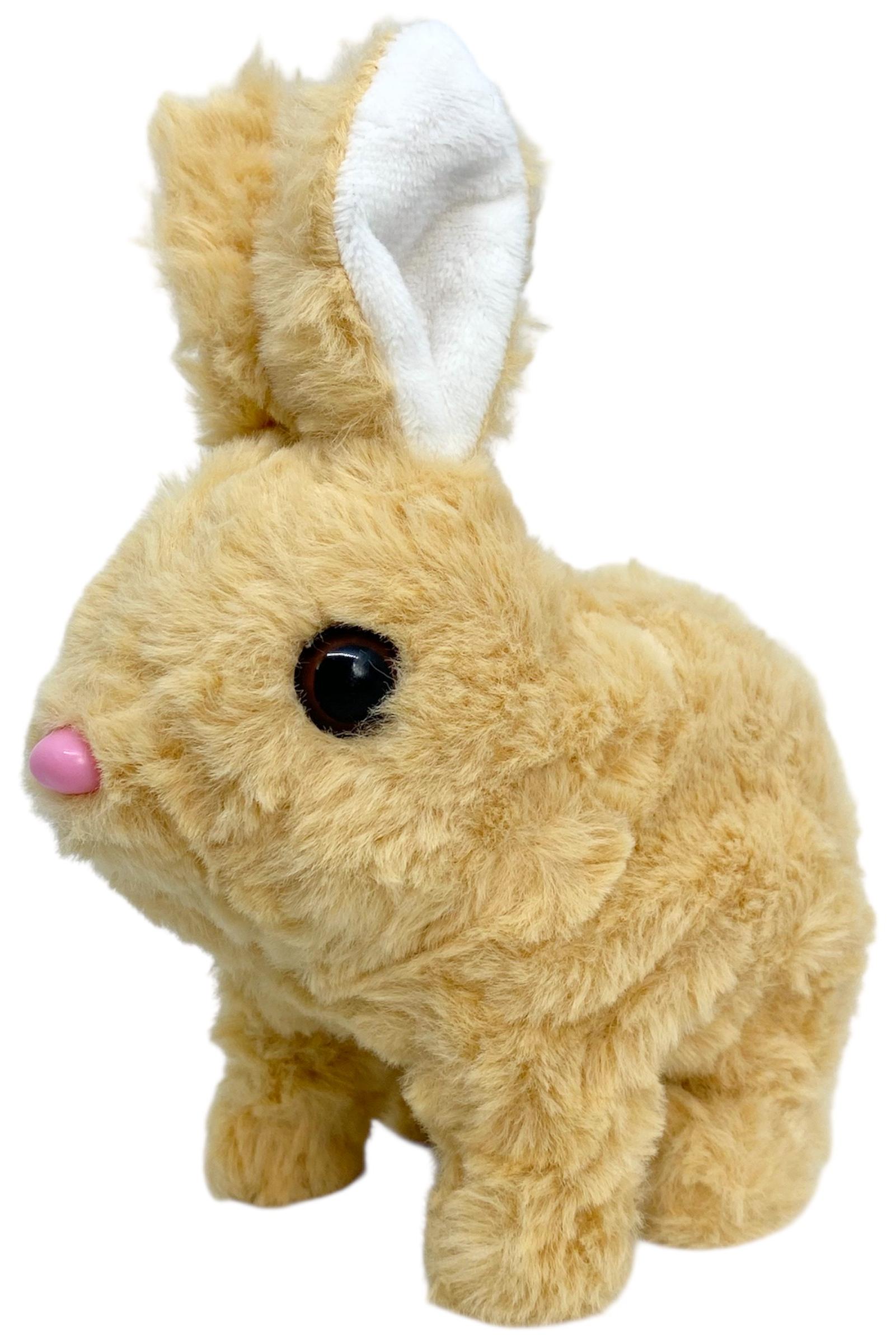 Игрушка интерактивный кролик движется/прыгает со звуковыми Бежевый