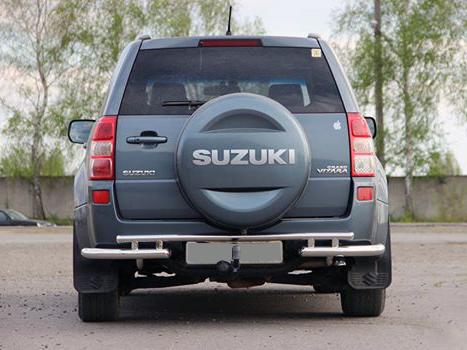 Задняя защита AK005-3 CAN для Suzuki Grand Vitara 2005-2017 гг. нержавеющая сталь Хром