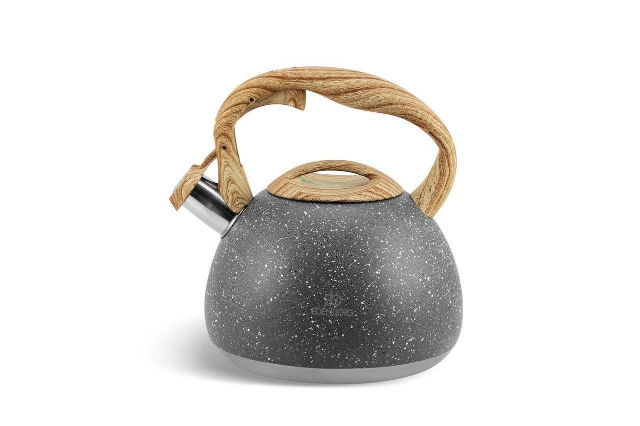 Чайник с свистком для индукционной плиты Edenberg EB-8801 мраморное покрытие 3 л Серый (2530556603) Чайник с свистком для индукционной плиты Edenberg EB-8801 мраморное покрытие 3 л Серый (2530556603)