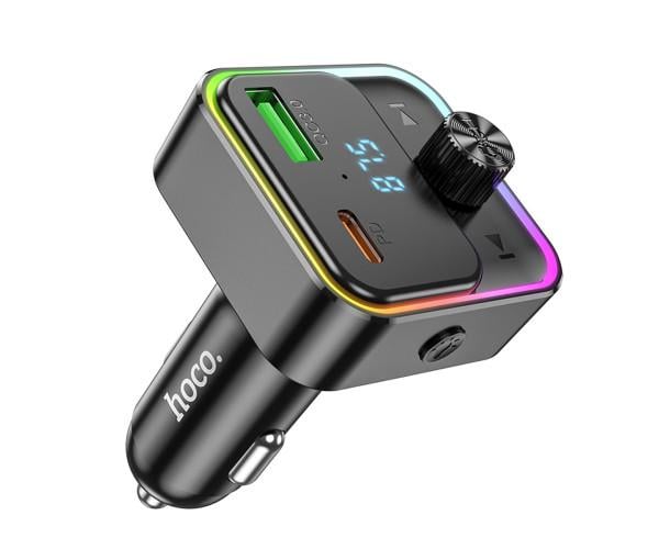 Зарядний пристрій автомобільний Hoco E81 QC3.0 PD30W з FM модулятором Black - фото 5