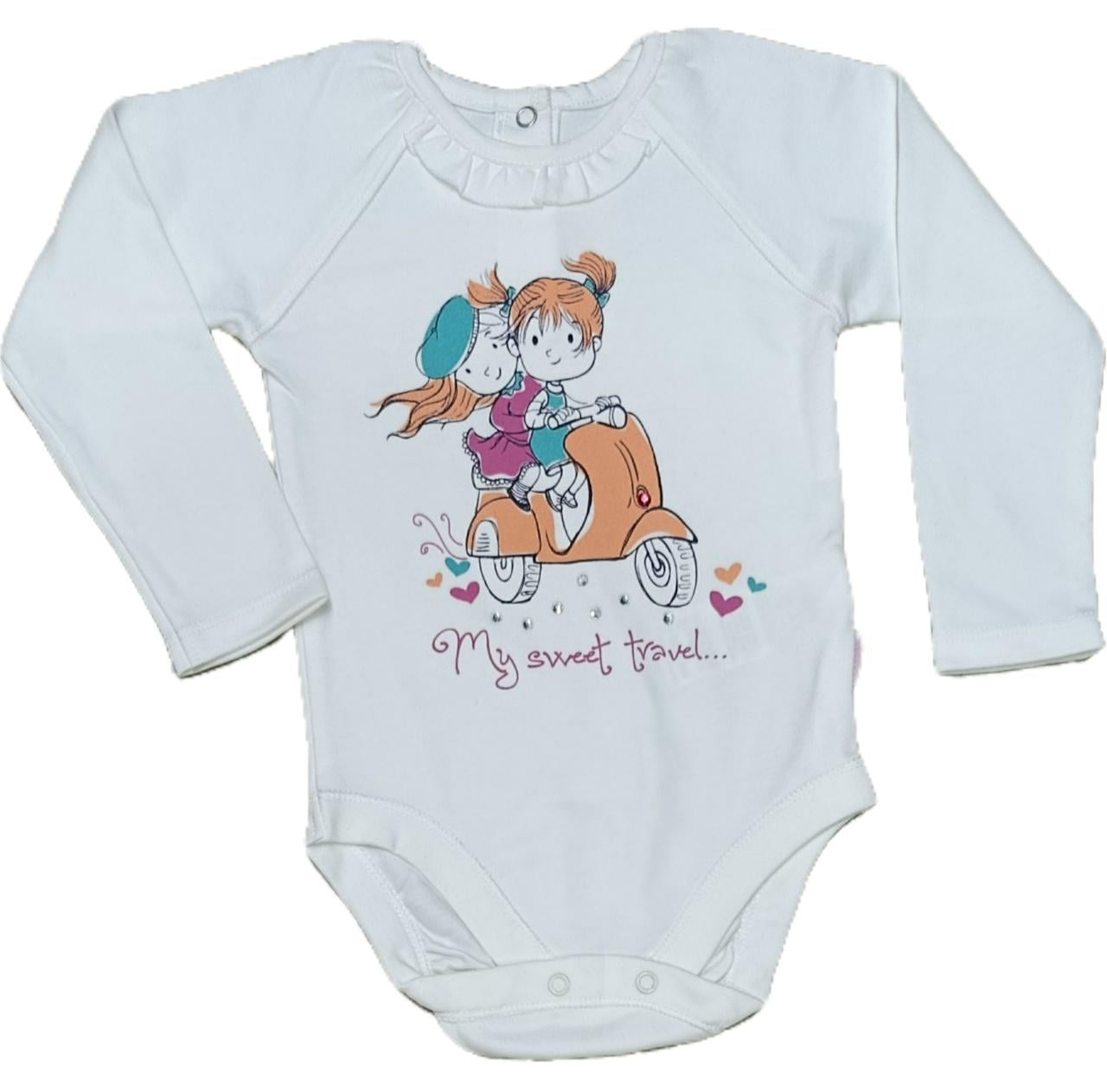 Боди с длинным рукавом для девочки Bembi БД 88 80 см