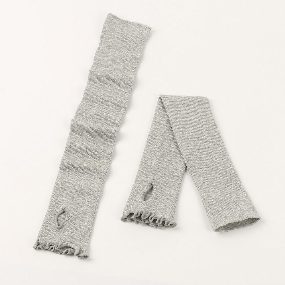 Мітенки з рюшами в рубчик One size Світло-сірий (2200) - фото 2 Мітенки з рюшами в рубчик One size Світло-сірий (2200) - фото 2