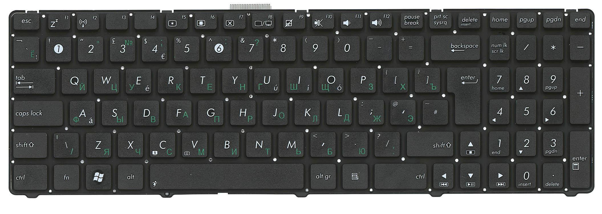 Клавиатура для ноутбука Asus U56E Black