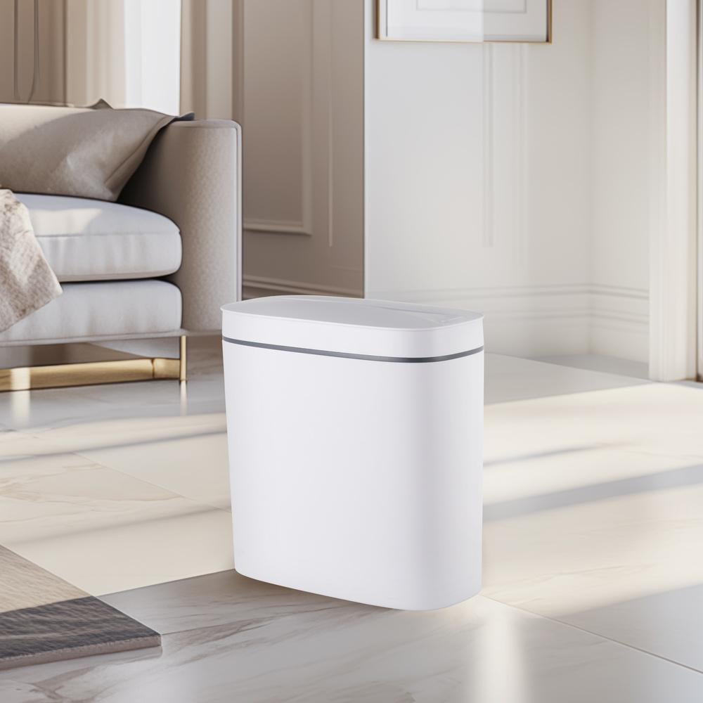 Ведро для мусора сенсорное Mixxus Flat-TC0109 9 л овальное Белый (MI7074) - фото 8