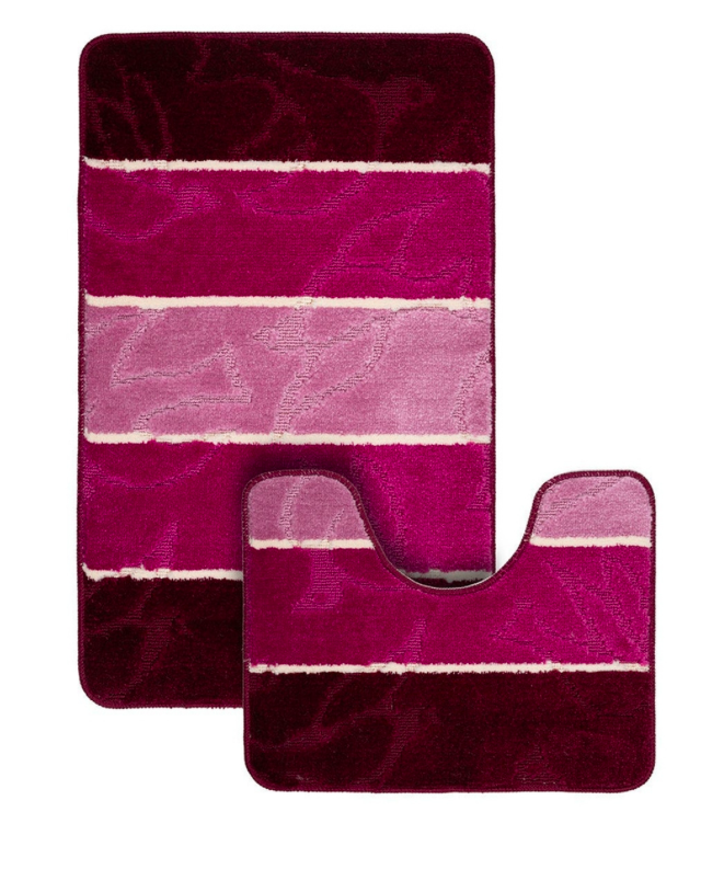 Коврики для ванной и туалета Vonaldi с вырезом на резиновой основе 60x100 см Фиолетовый (369 Xm)