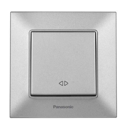 Выключатель одноклавишный перекрестный Panasonic Arkedia Slim Серебристый (WNTC0005-2SL)