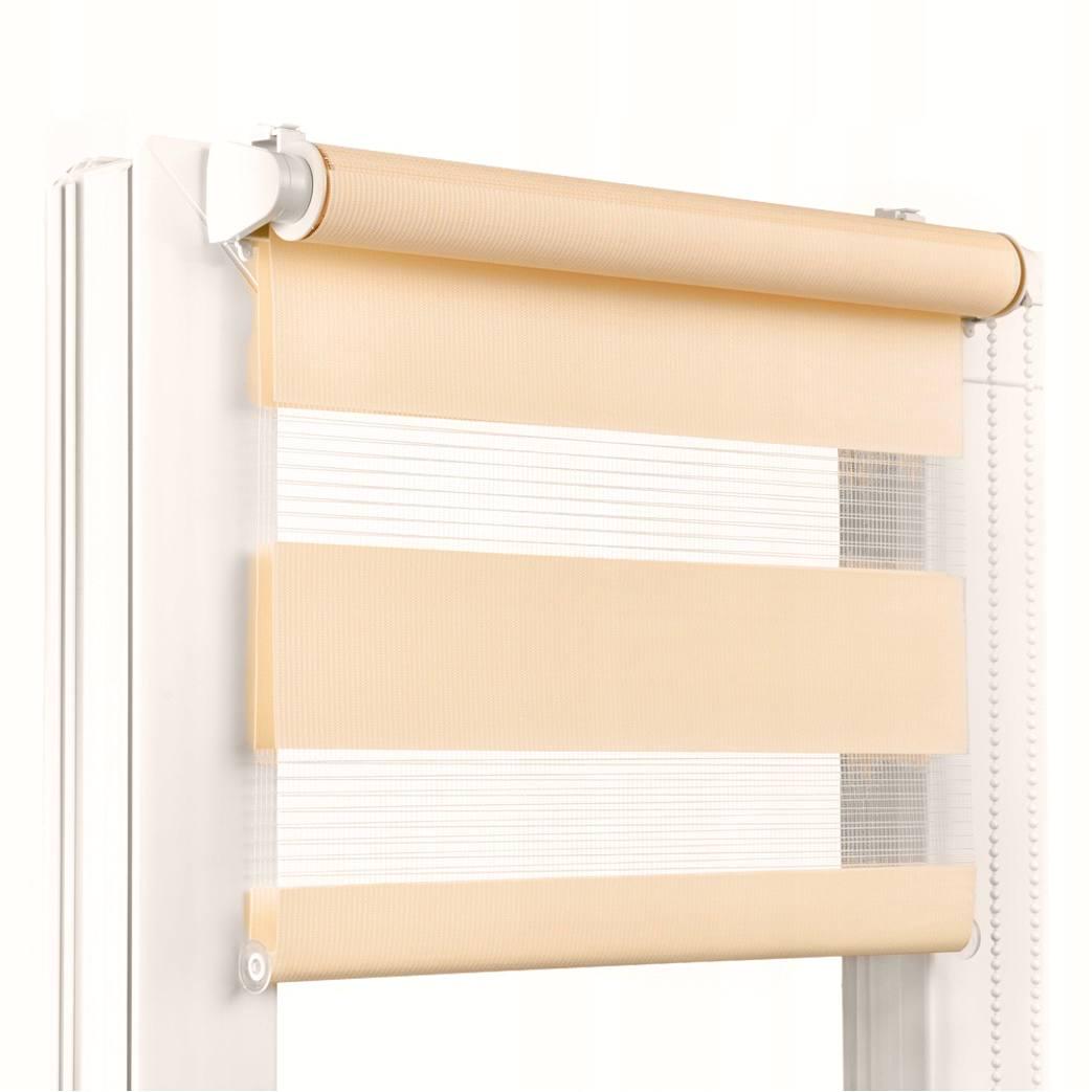 Ролета тканевая Sun Window День-ночь ВН 2102 75х150 см Персиковый (13556165)