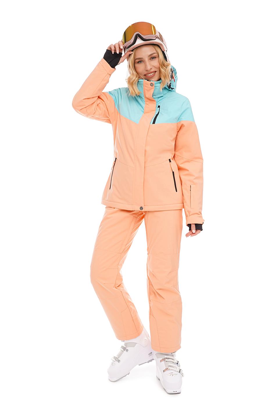 Костюм женский горнолыжный Brooklet Liliana Melon 302303BLS-04 L Orange/Baby Blue (4823804484585)