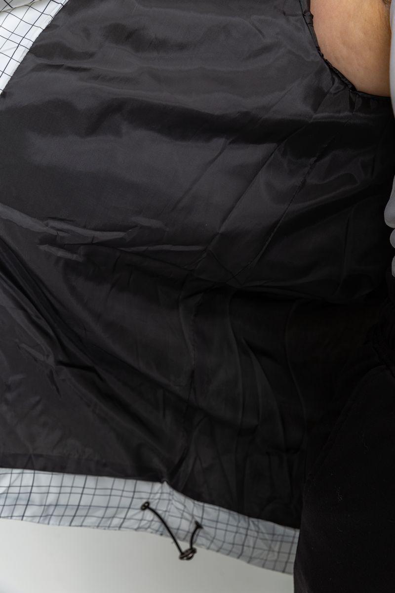 Куртка батал жіноча демісезонна Ager 224RP036 в клітинку 4XL Білий - фото 5