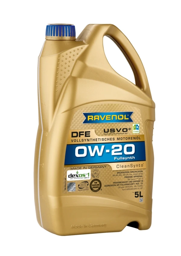 Моторное масло RAVENOL DFE 0W-20 синтетика 5 л (1111109-005)