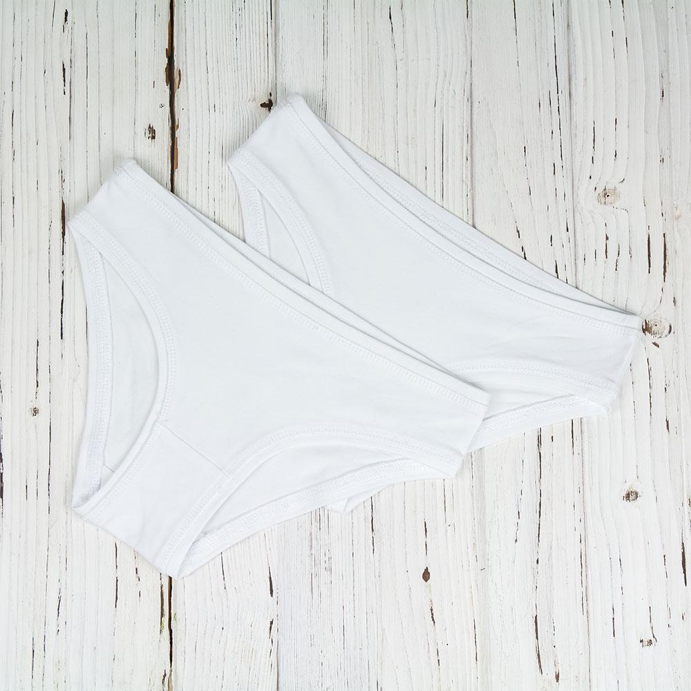 Набор трусов-слип хлопковых L 2 шт. Белый