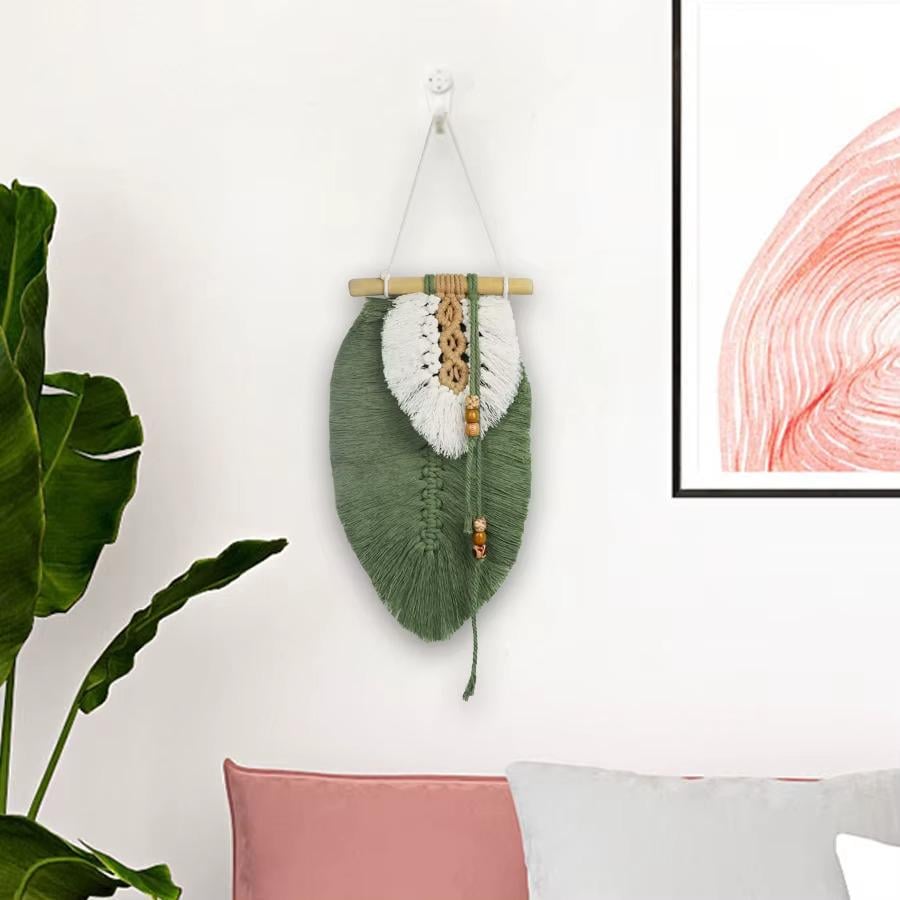 Набір макраме Листок для рукоділля творчості та ручного в'язання настінноої прикраси для дому Набір макраме Листок для рукоділля творчості та ручного в'язання настінноої прикраси для дому