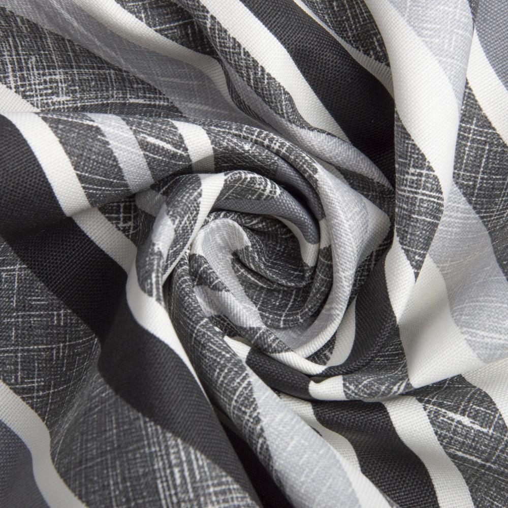 Ткань декоративная Полоса с водоотталкивающей пропиткой V-03 Черный (22670)