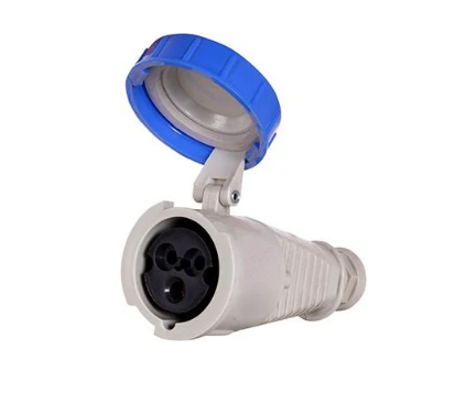 Силова розетка E.NEXT 2P+PE 16А 250 В переносна IP67 Синій (2624-337)