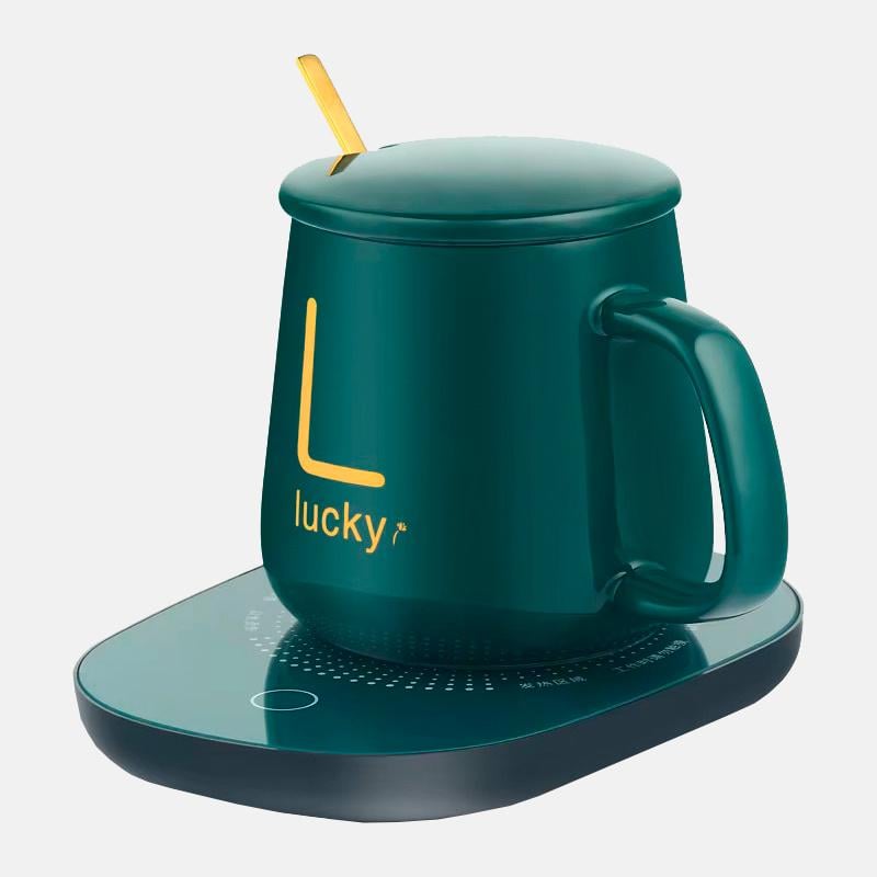 Набір 3в1 чашка/блюдце/портативна підставка для підігріву з постійною температурою Набір 3в1 чашка/блюдце/портативна підставка для підігріву з постійною температурою