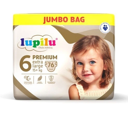 Підгузки дитячі Lupilu Premium Jumbo Bag Extra large 6 15+ кг 76 шт. (53732584) Підгузки дитячі Lupilu Premium Jumbo Bag Extra large 6 15+ кг 76 шт. (53732584)