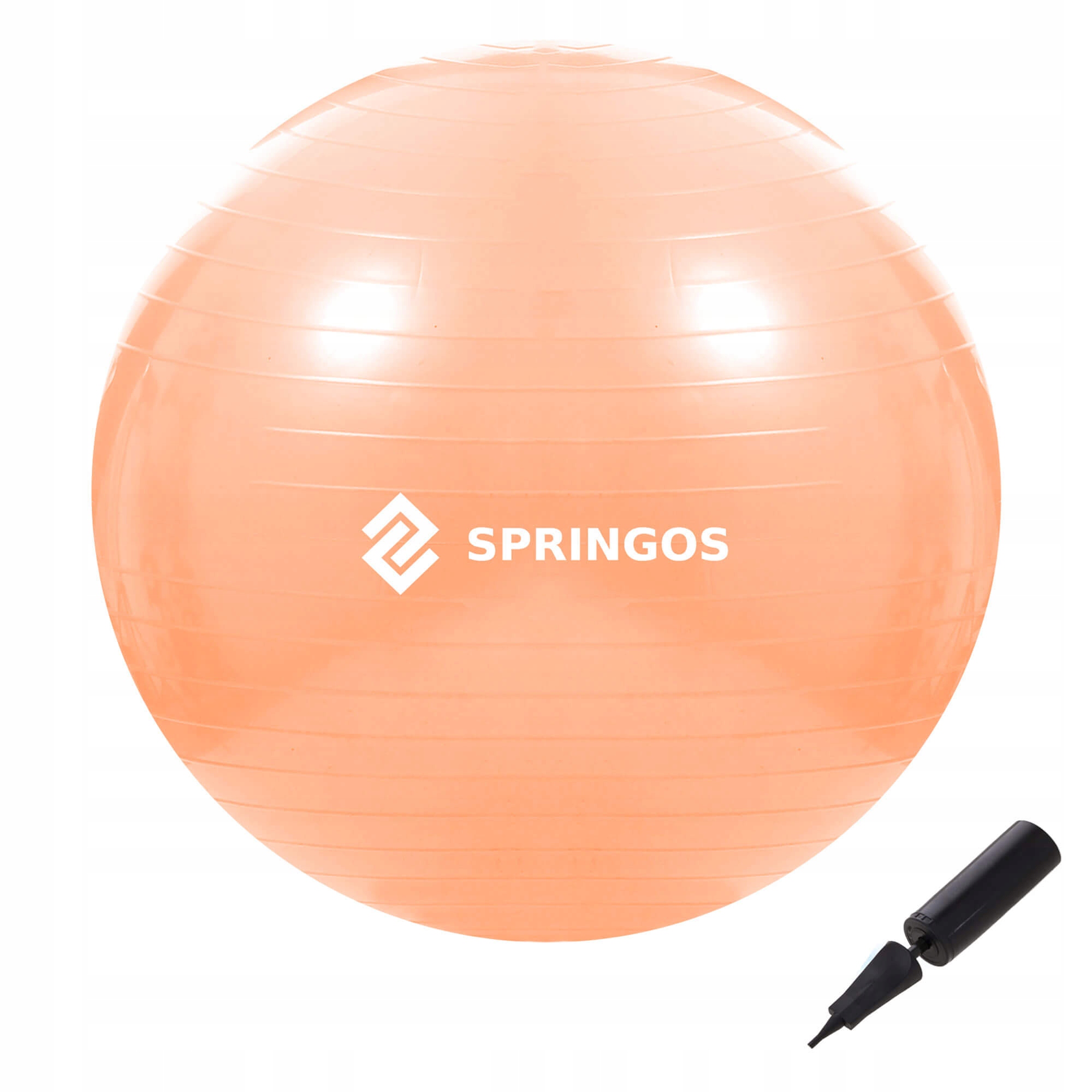 М'яч для фітнесу Springos Anti-Burst 55 см FB0010 Orange