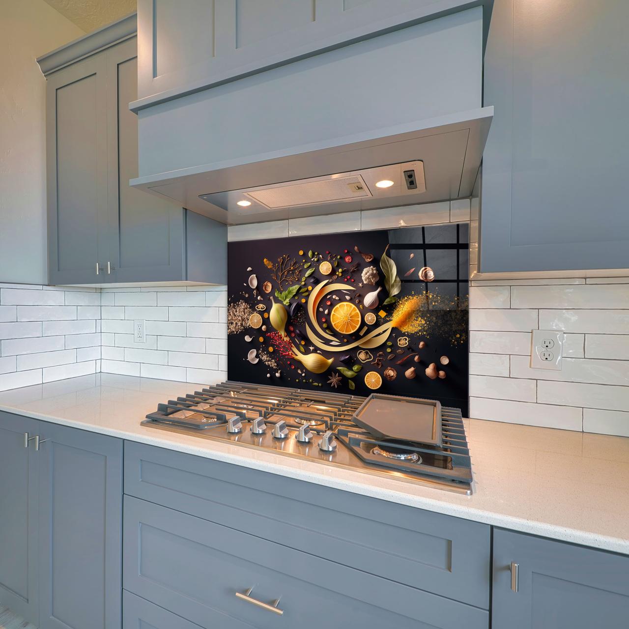 Стеклянная панель для кухни NovellaPrint Мир специй 50х50 см (1021.4) - фото 4