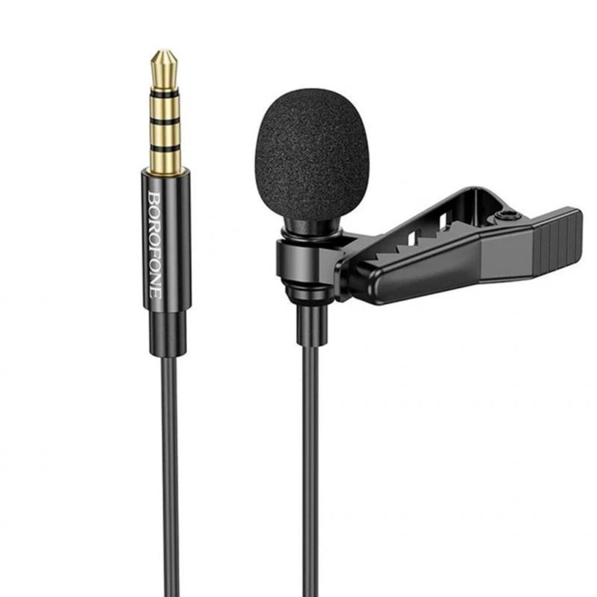 Микрофон-петличка Borofone BFK11 Elegant lavalier microphone 3,5 мм 2 м Black (31c139bd) Микрофон-петличка Borofone BFK11 Elegant lavalier microphone 3,5 мм 2 м Black (31c139bd)