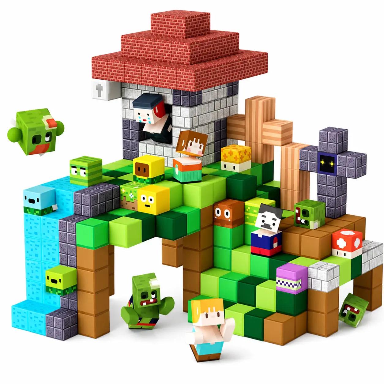 Конструктор магнитный Minecraft Замби на магнитах 100 шт. (2742161606)