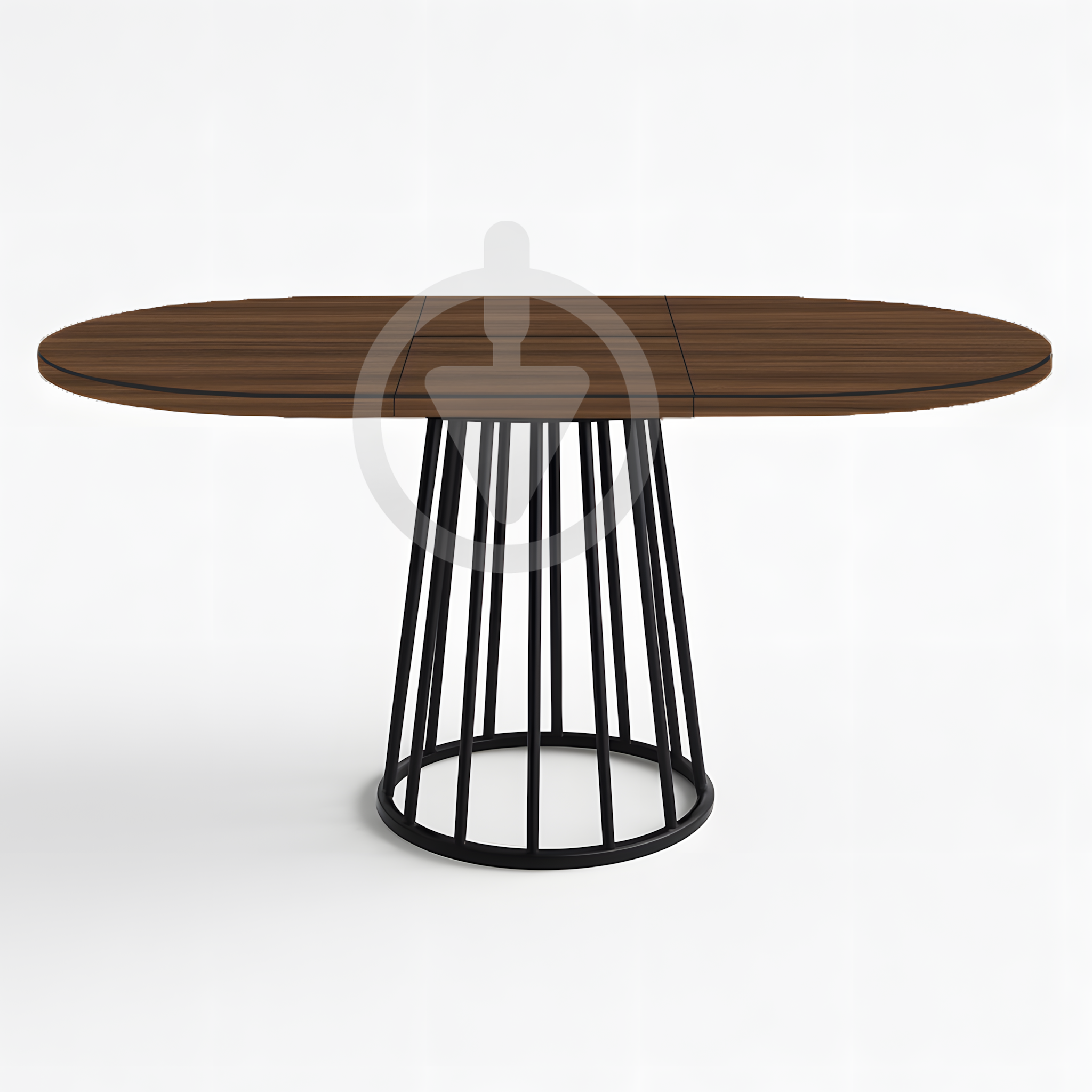 Стол кухонный раскладной RoMax Elegant Slide 80x80/110x80 см Loft Орех Франклин/Черный - фото 2 Стол кухонный раскладной RoMax Elegant Slide 80x80/110x80 см Loft Орех Франклин/Черный - фото 2