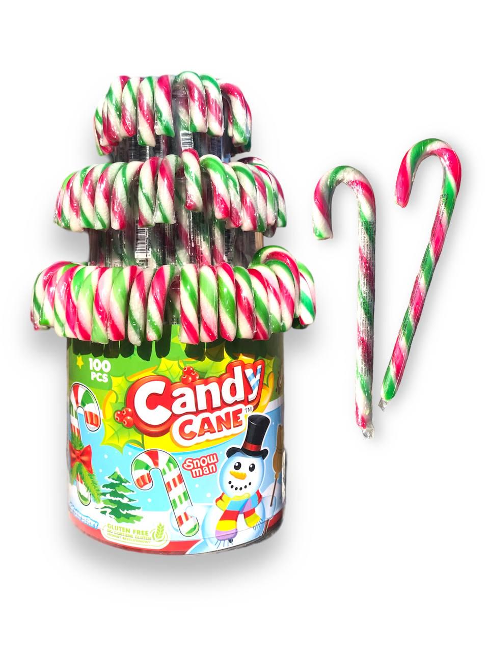 Карамель новорічна Johny bee Посох 100 шт. Зелений (00000005655)