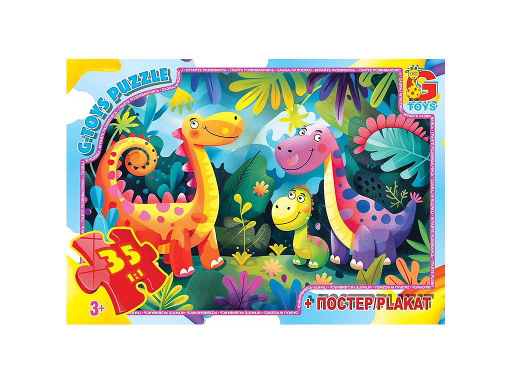 Пазли G-Toys із серії Веселі Динозаври 35 елементів (MTT-187457) Пазли G-Toys із серії Веселі Динозаври 35 елементів (MTT-187457)