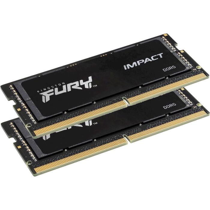 Оперативная память Kingston Fury Impact KF548S38IBK2-64 DDR5 64 Gb 2x32 4800MHz для ноутбуков Black (610608) - фото 2 Оперативная память Kingston Fury Impact KF548S38IBK2-64 DDR5 64 Gb 2x32 4800MHz для ноутбуков Black (610608) - фото 2