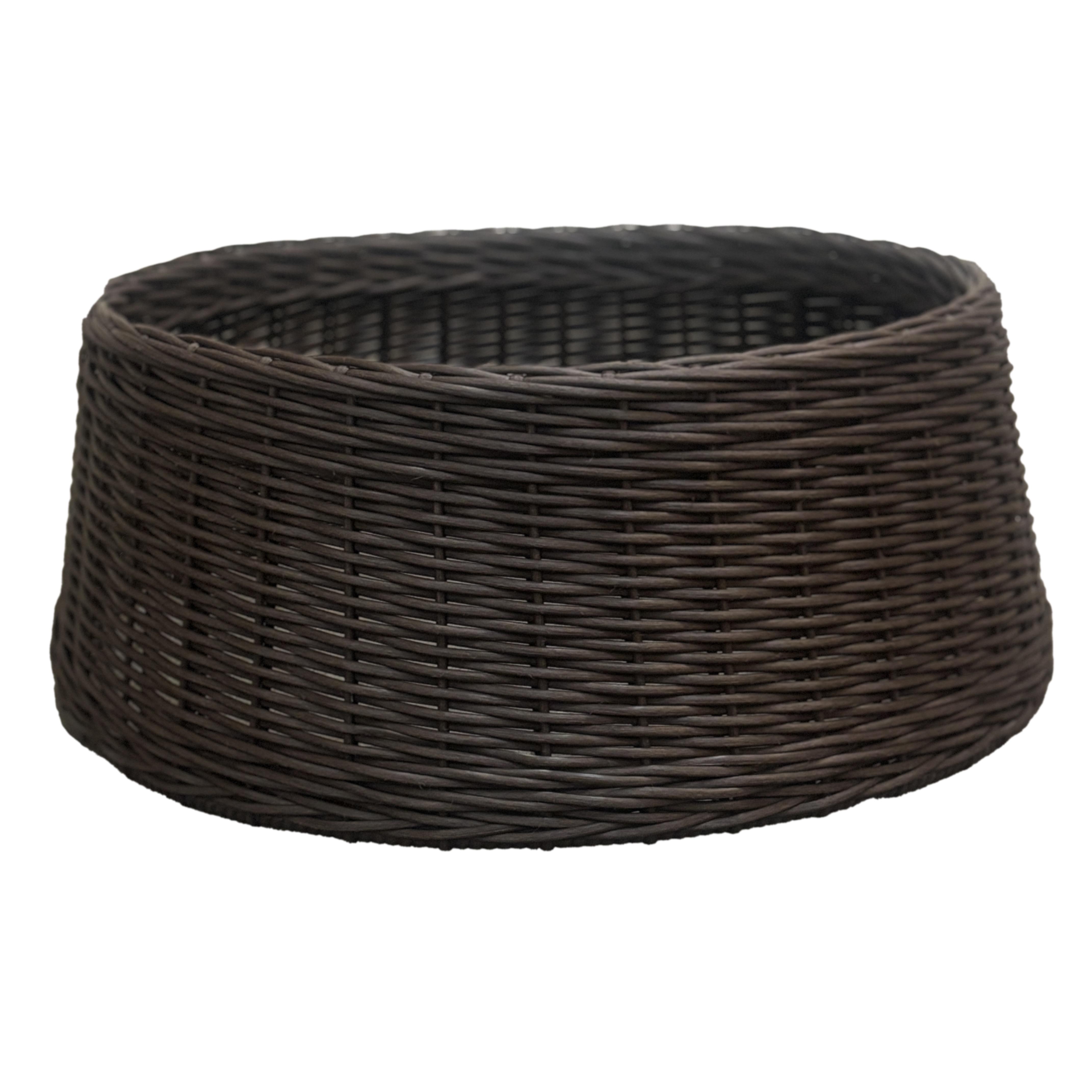 Подставка-юбка под елку плетеная из искусственного ротанга/ручной работы XXL Чесаный венге (31101626)