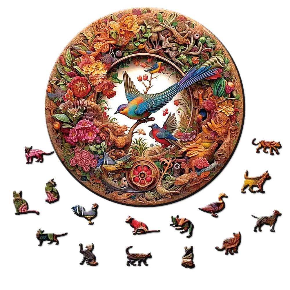 Пазлы деревянные ласточки в гнезде А3 (660) - фото 4