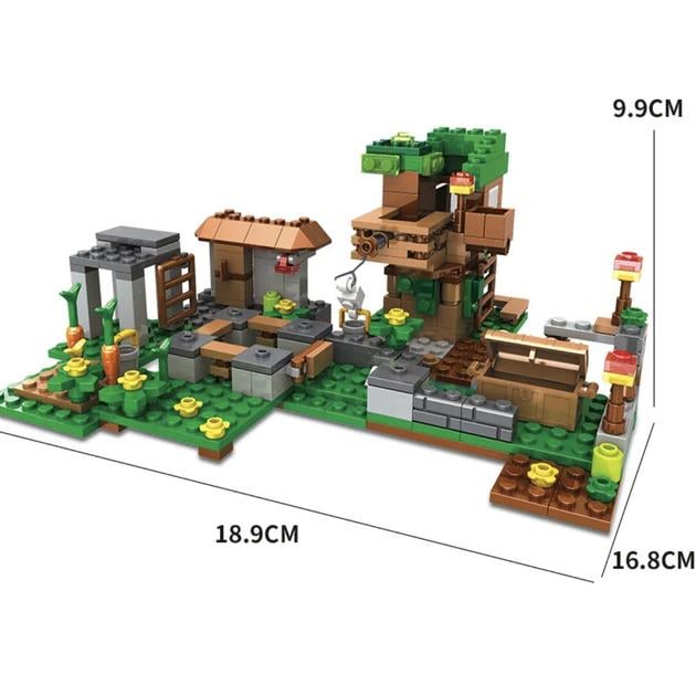 Конструктор Майнкрафт My World Битва за сокровища Поселок с домом на дереве и мобами 425 дет. - фото 6