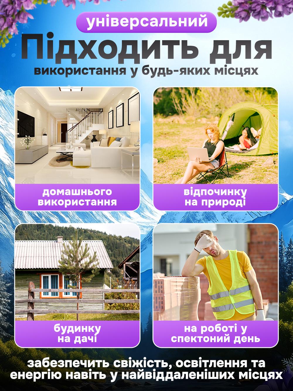 Вентилятор настільний 4в1 на сонячній батареї Andowl Q-F620X1 USB павербанк/нічник/зарядна станція (3529d664) - фото 5