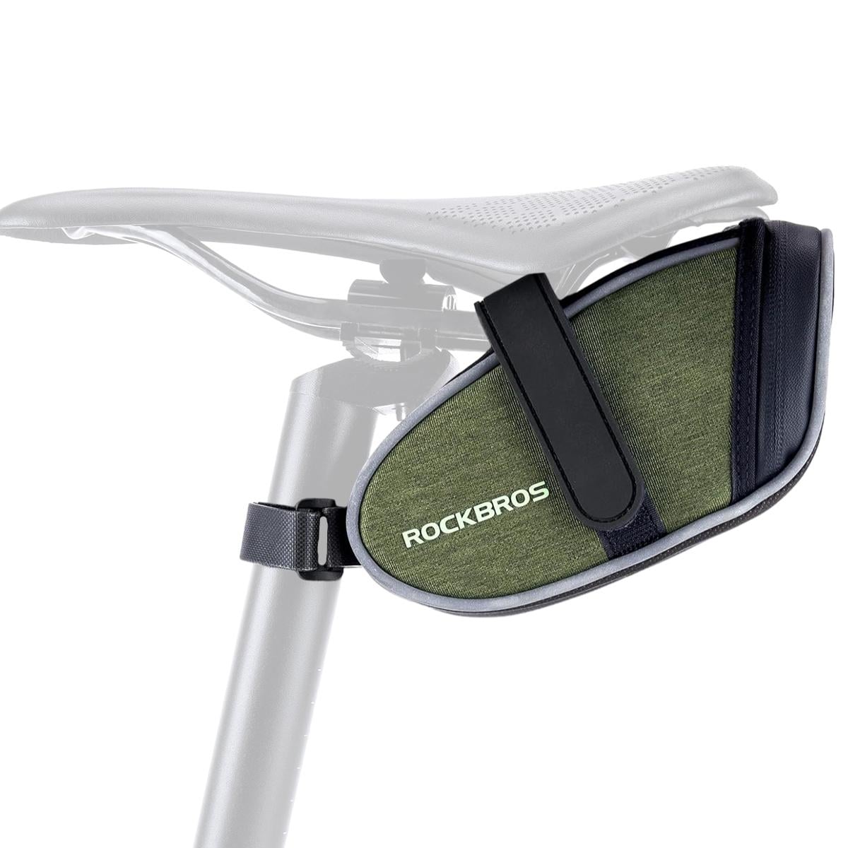 Велосумка подседельная ROCKBROS C99 velcro светоотражающая Зеленый (RB-C99-4667)