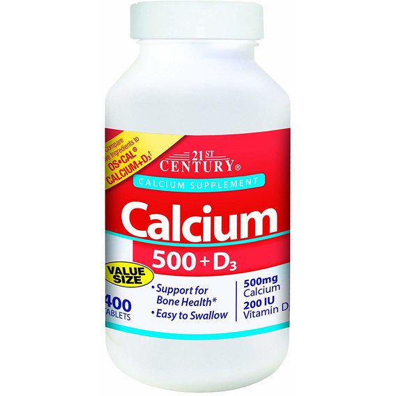 Мікроелемент Кальцій 21st Century Calcium 500 + D3 400 Caplets