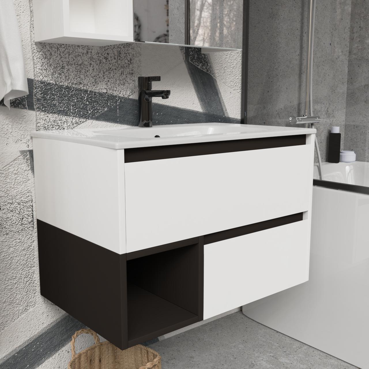 Тумба подвесная с раковиной MVK Vostok Craft 70 В2 700х450х530 мм Эмаль Белый Матовый (c270wh) - фото 2 Тумба подвесная с раковиной MVK Vostok Craft 70 В2 700х450х530 мм Эмаль Белый Матовый (c270wh) - фото 2