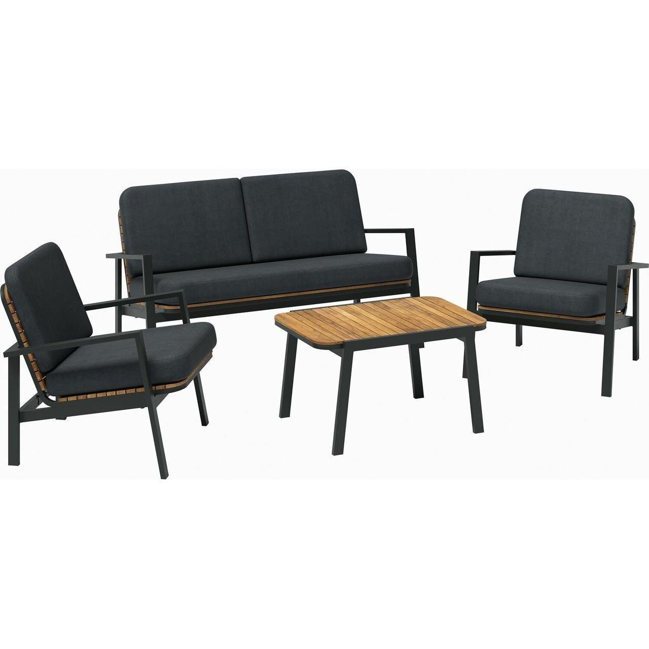 Комплект уличной мягкой мебели в стиле Loft с металлическим каркасом (KS-1330-YR)