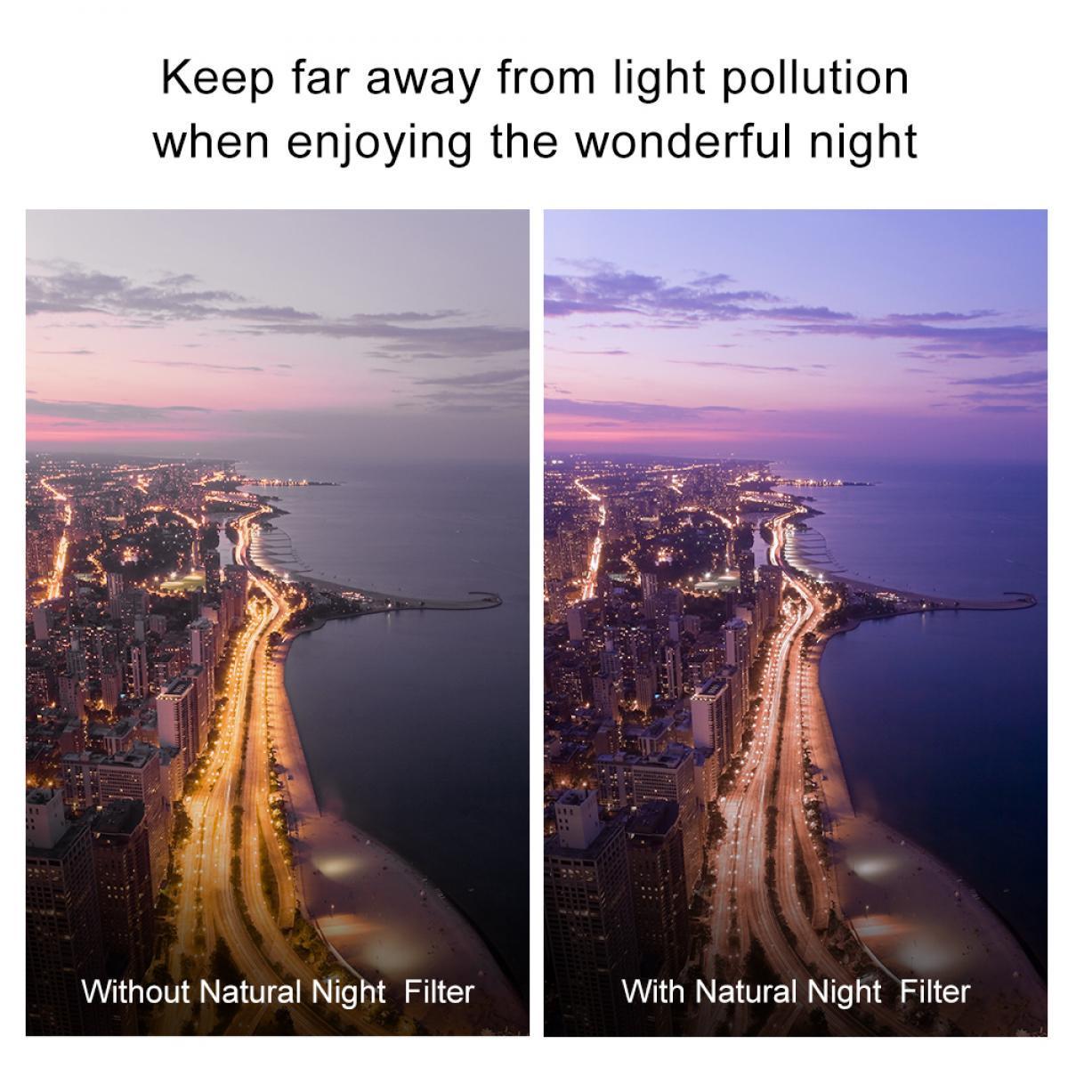 Світлофільтр K&F Concept Natural Night Натуральна ніч XK44 Nano покриття оптичне скло 82 мм - фото 7 Світлофільтр K&F Concept Natural Night Натуральна ніч XK44 Nano покриття оптичне скло 82 мм - фото 7