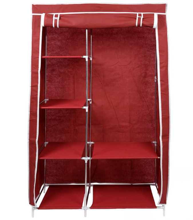 Шафа тканинна для одягу та взуття складна на металевій рамі 90х45х170 см Рожевий (147-46-10258) Шафа тканинна для одягу та взуття складна на металевій рамі 90х45х170 см Рожевий (147-46-10258)