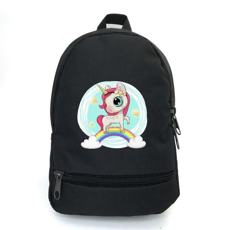 Школьный рюкзак детский Cappuccino Toys с принтом Unicorn EDN-0026 12,5 л Черный (1369989267)