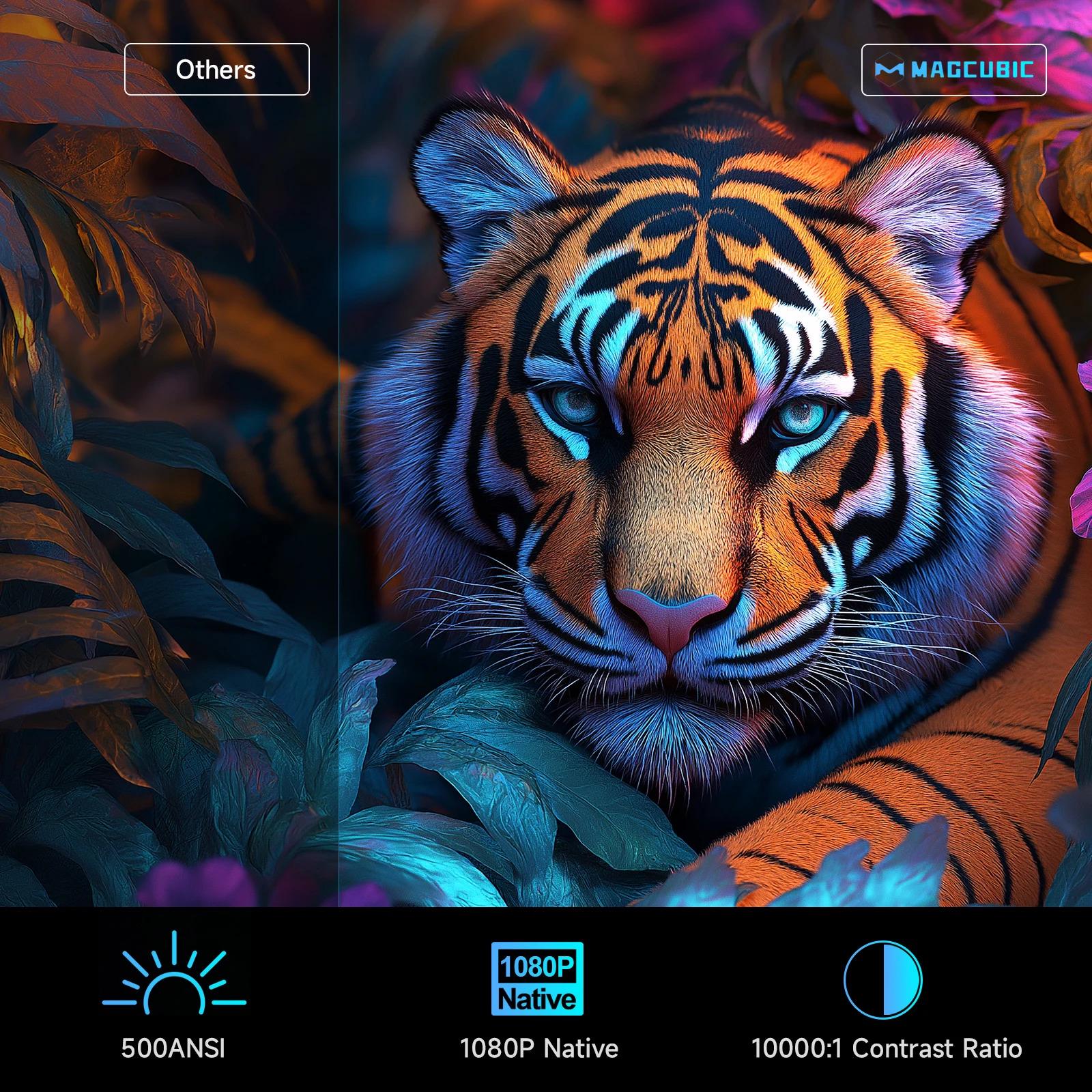 Проєктор смарт MAGCUBIC HY320 4K Android 11 HD BT5.0 Dual Wi-Fi Grey - фото 11 Проєктор смарт MAGCUBIC HY320 4K Android 11 HD BT5.0 Dual Wi-Fi Grey - фото 11