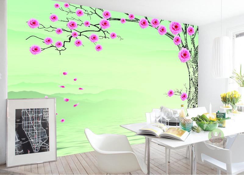 Фотообои 3D флизелиновые цветочные для спальни/зала/кухни Дерево роз