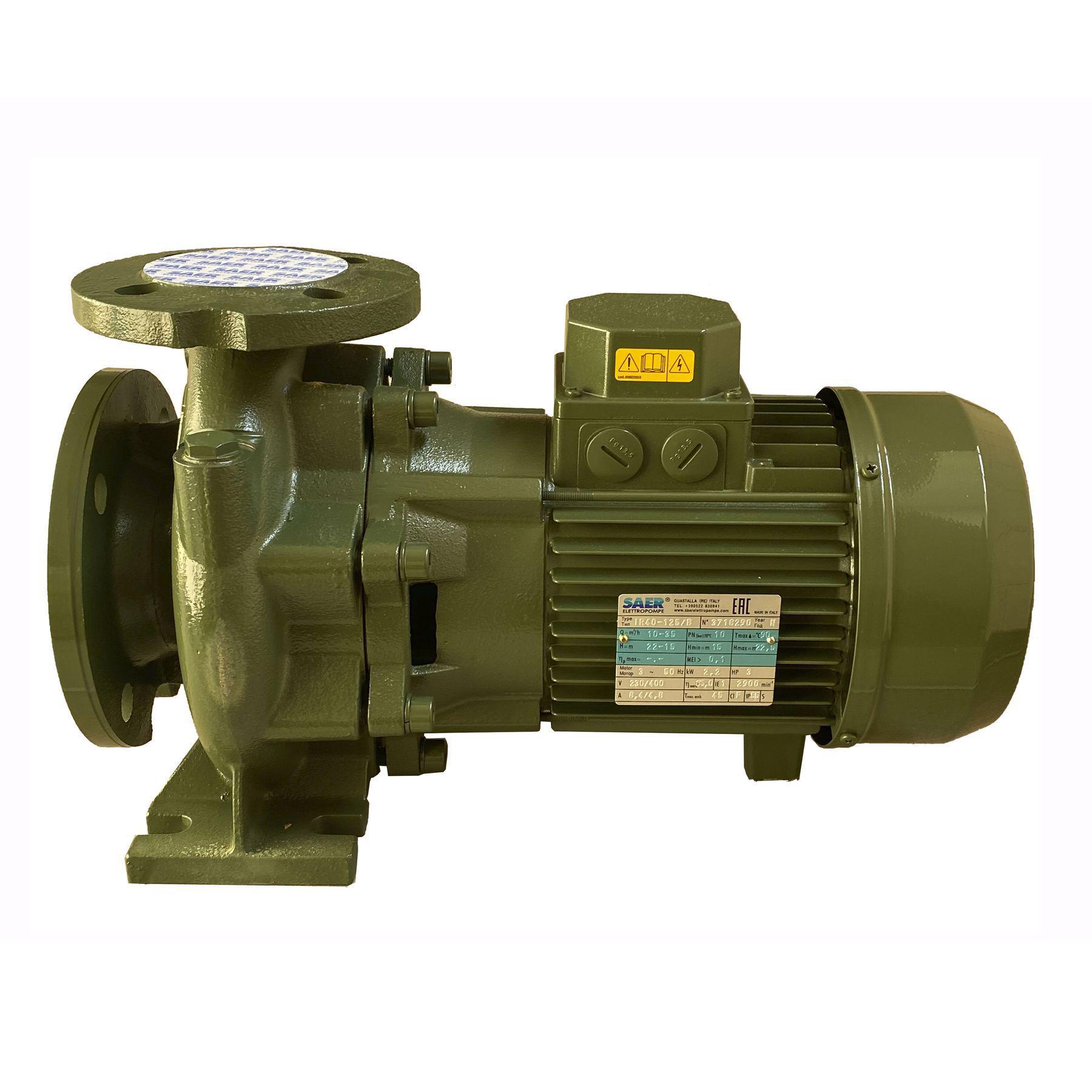 Насос моноблочный SAER Elettropompe IR 40-125B 2,2 кВт 35 м3/ч 22 м