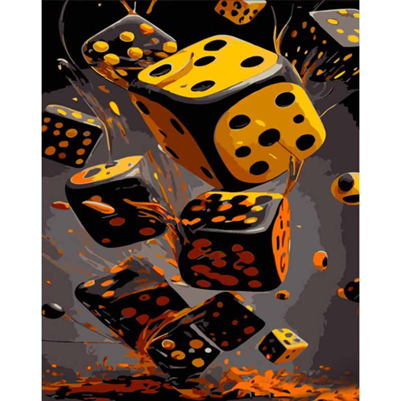 Картина по номерам Strateg Премиум Счастливое число с лаком 40х50 см (DY388)