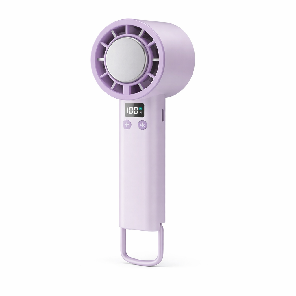 Мини-вентилятор ручной ZR-01 WITH AC USB аккумуляторный Светло-фиолетовый (33676912)