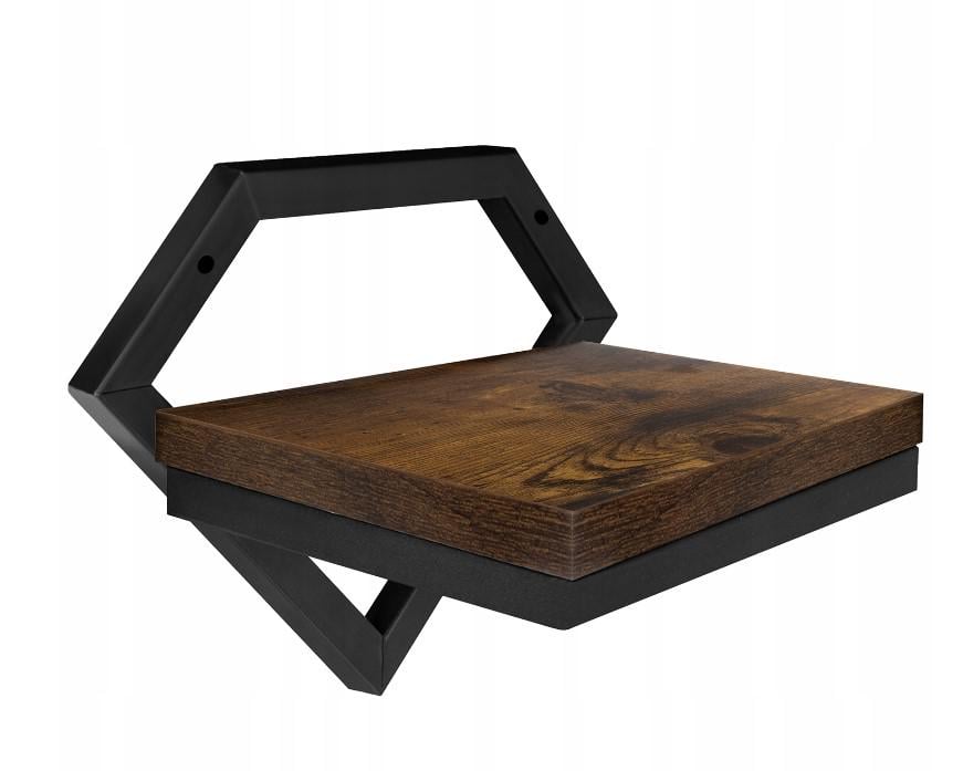 Полка настенная металлическая Черный (24253) Полка настенная металлическая Черный (24253)