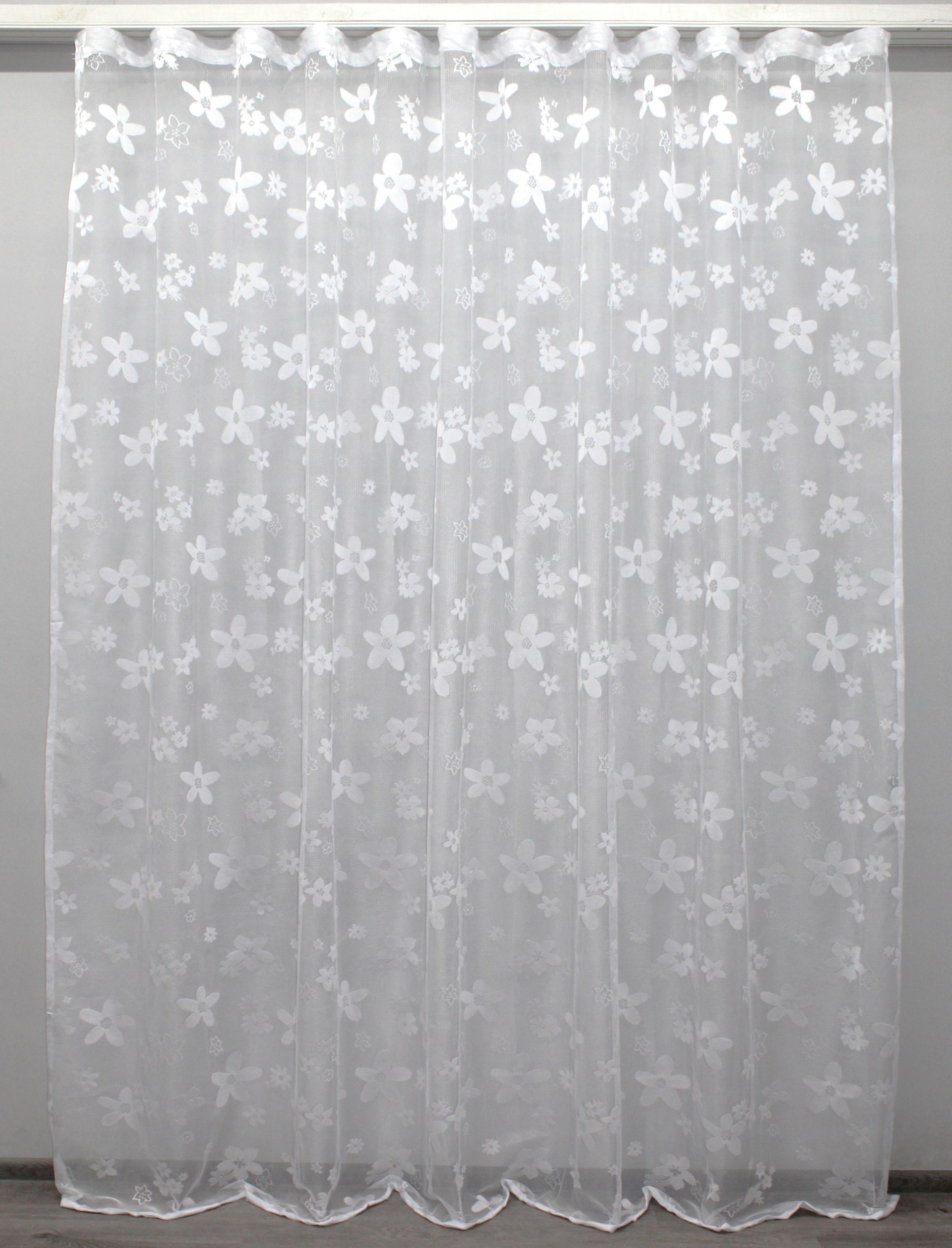 Тюль VR-Textil 1115т Розалия жаккард 300х270 см Белый (40-055)