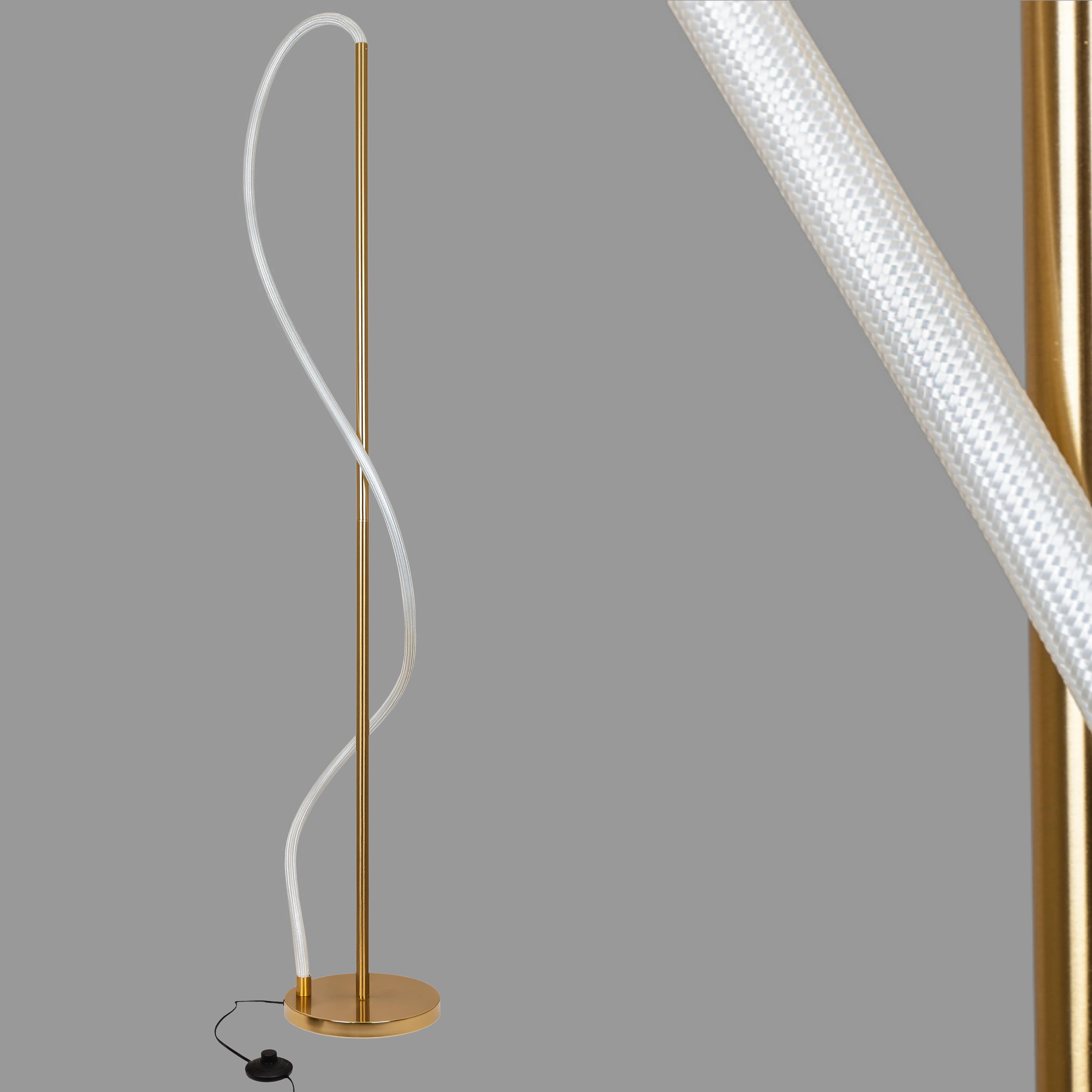 Торшер Арт-деко из гибкого каната 150 см Бронзовый (81-F3038 1500 AB) - фото 2 Торшер Арт-деко из гибкого каната 150 см Бронзовый (81-F3038 1500 AB) - фото 2