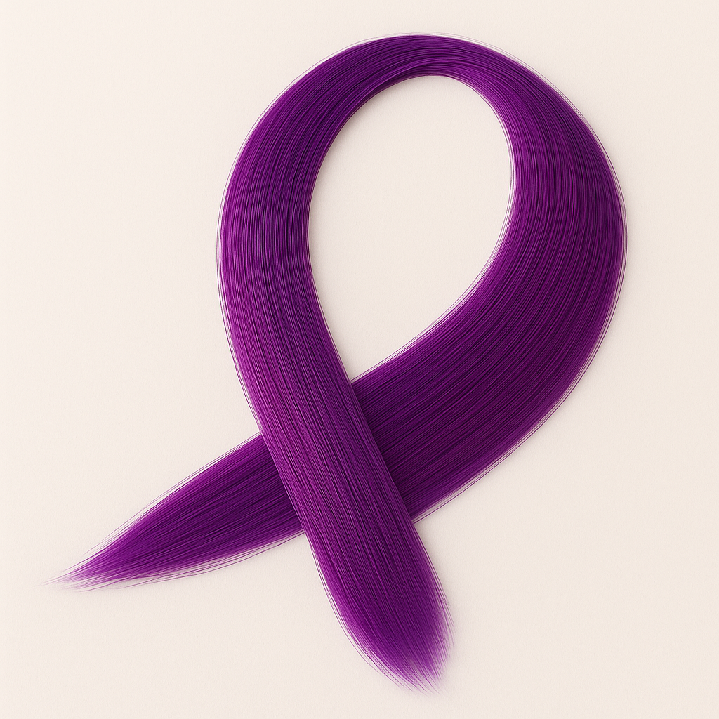 Пасмо прямого термостійкого волосся на шпильці 60 см Фіолетовий (K0866-6)