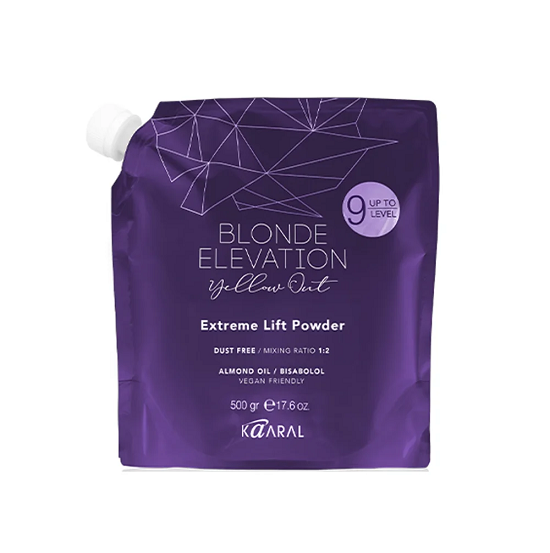 Освітлювальна пудра для волосся до 9 рівнів Kaaral Blonde Elevation Yellow Out Extreme Lift Powder 500 г