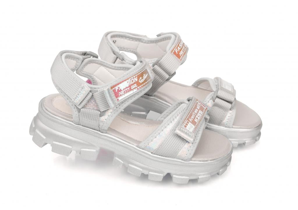 Cандали для девочек 2007 р. 32 Серебристый